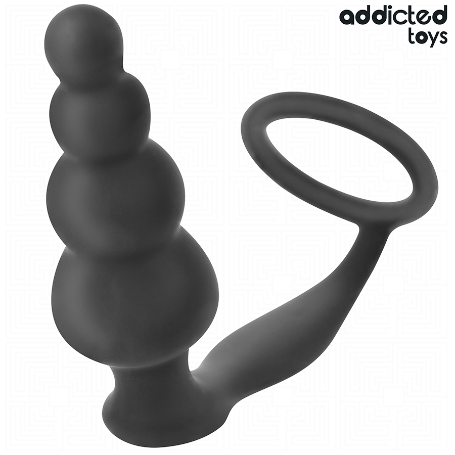 Plug Anal avec Anneau Testiculaire Modèle 5 Silicone - Addicted Toys