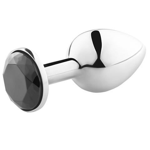 Plug Anal Bijou Aluminium Poli Pierre Décorative 3 Tailles - Secretplay
