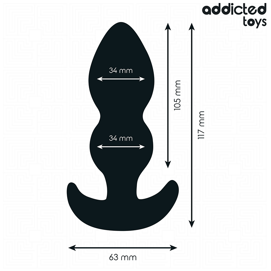 Plug Anal Boules Progressives Silicone Taille L 11,7 cm - Addicted Toys