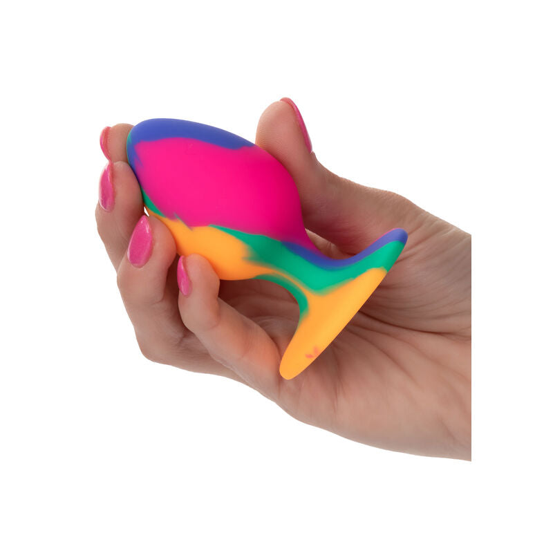 Plug Anal Cheeky Tie-Dye Silicone Base Ventouse Taille Moyenne - CalExotics
