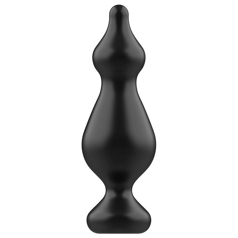Plug Anal Débutant Silicone Diamètre Progressif 13,6 cm Noir - Addicted Toys