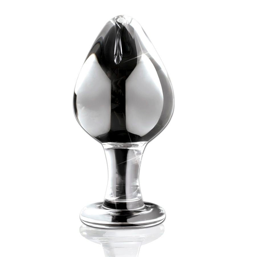 Plug Anal en Verre Soufflé N.25 Thermosensible Fait Main - Icicles