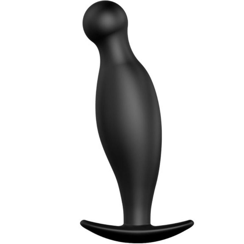 Plug Anal Ergonomique Silicone 11,7 cm Base Évasée Noir - Pretty Love