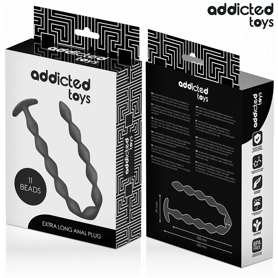 Plug Anal Extra Long Pénétration Profonde Silicone 535 mm - Addicted Toys