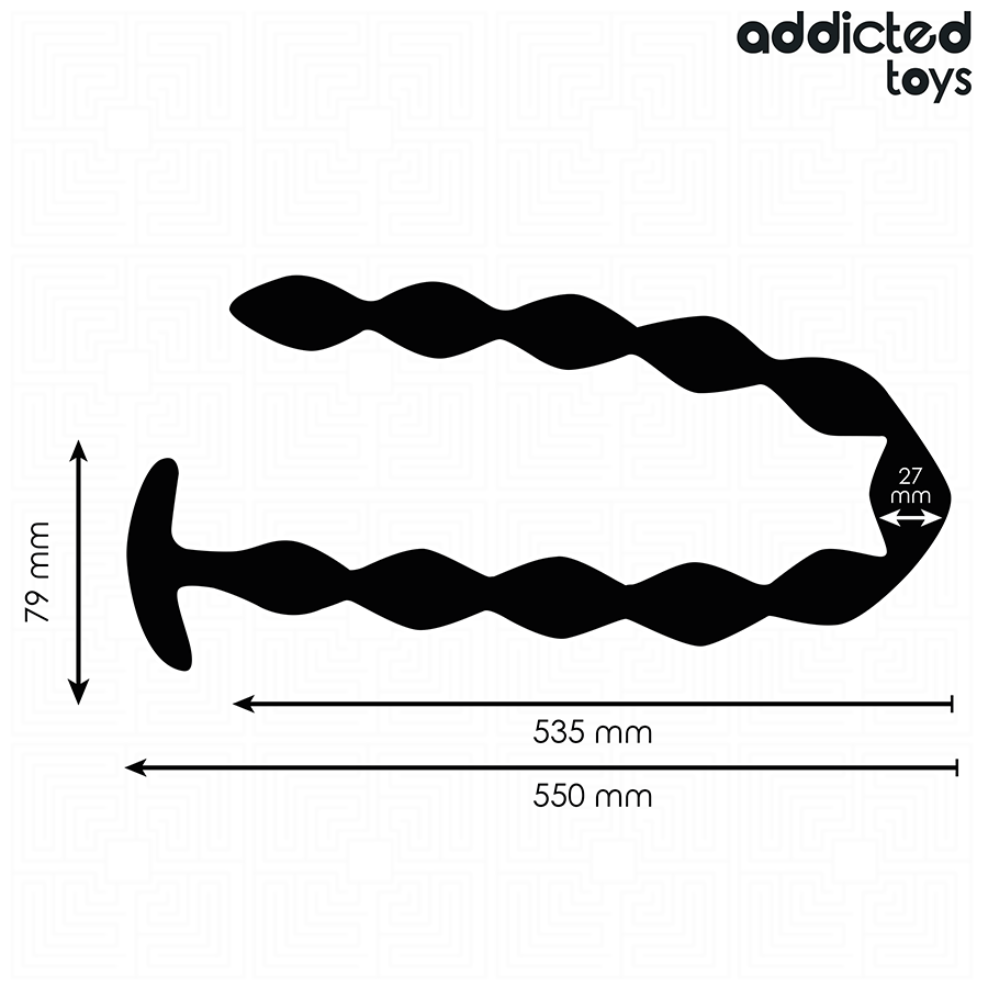 Plug Anal Extra Long Pénétration Profonde Silicone 535 mm - Addicted Toys