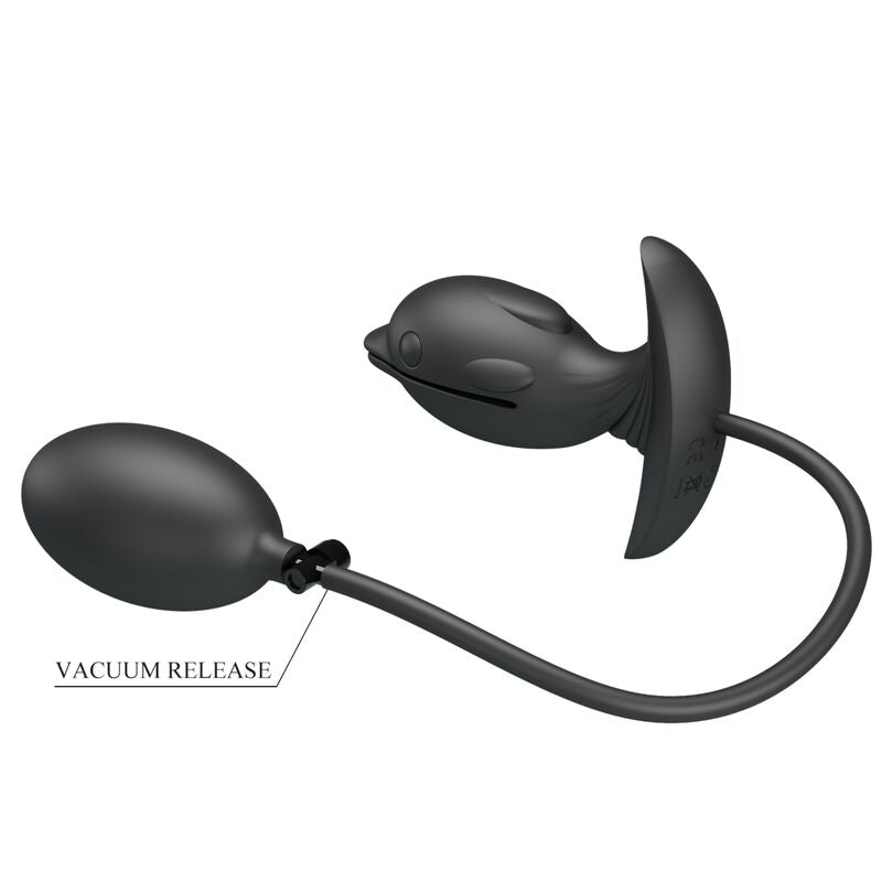Plug Anal Gonflable Delfin Vibrant Rechargeable Silicone - Pretty Love