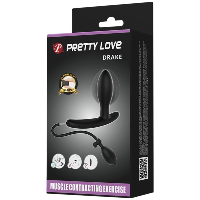 Plug Anal Gonflable Drake Silicone Pompe Étanche - Pretty Love