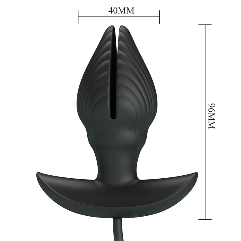 Plug Anal Gonflable Vibrant Rechargeable Silicone Étanche - Pretty Love