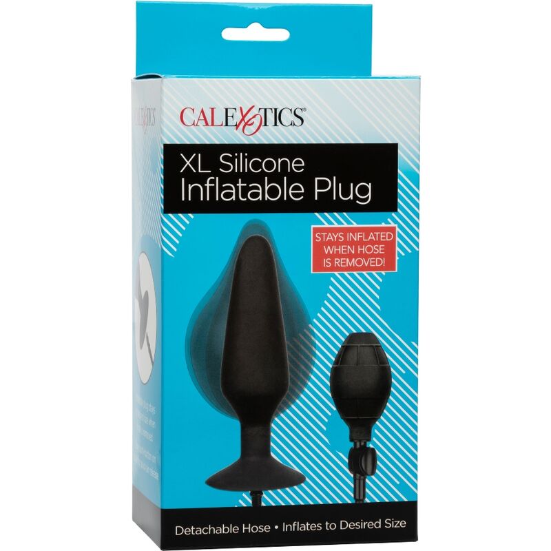 Plug Anal Gonflable XL Silicone Base Ventouse Tuyau Amovible - CalExotics