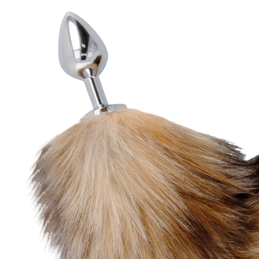 Plug Anal Queue Animal Silver Métal Compatible Chaud-Froid - Darkness