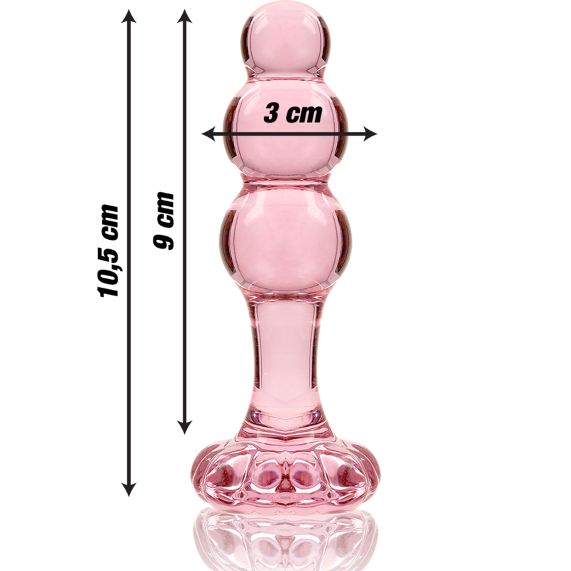 Plug Anal Verre Borosilicate Modèle 1 Base Large 10,5 cm - Nebula Series By Ibiza