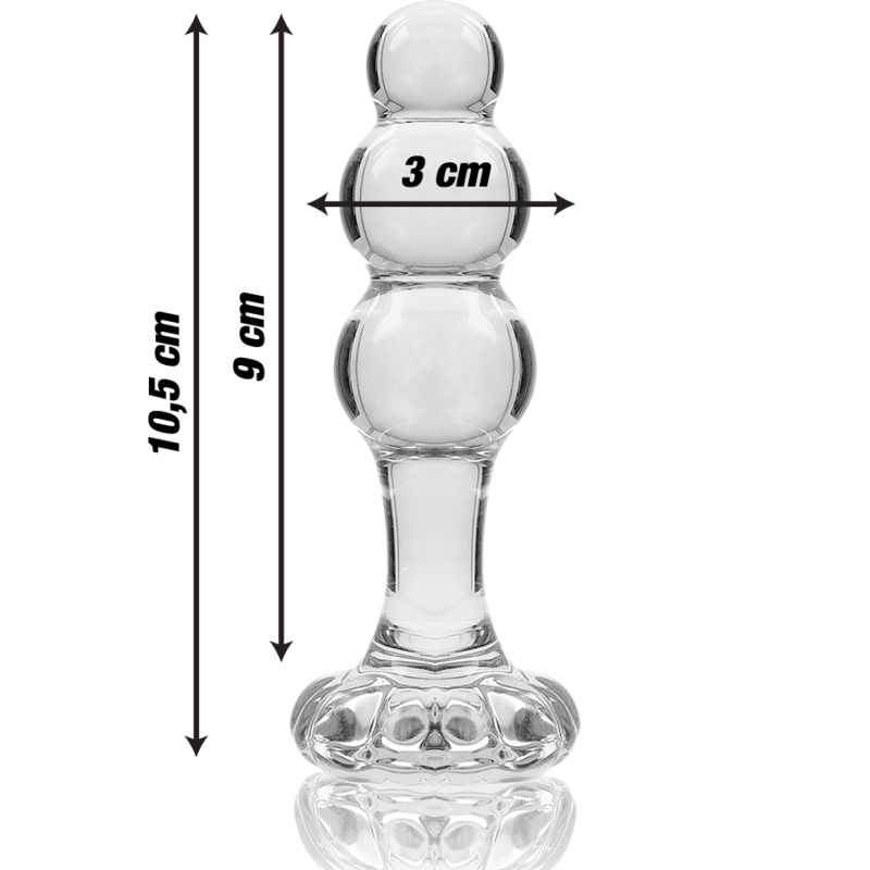 Plug Anal Verre Borosilicate Nebula Modèle 1 Transparent 10,5 cm - Nebula Series By Ibiza