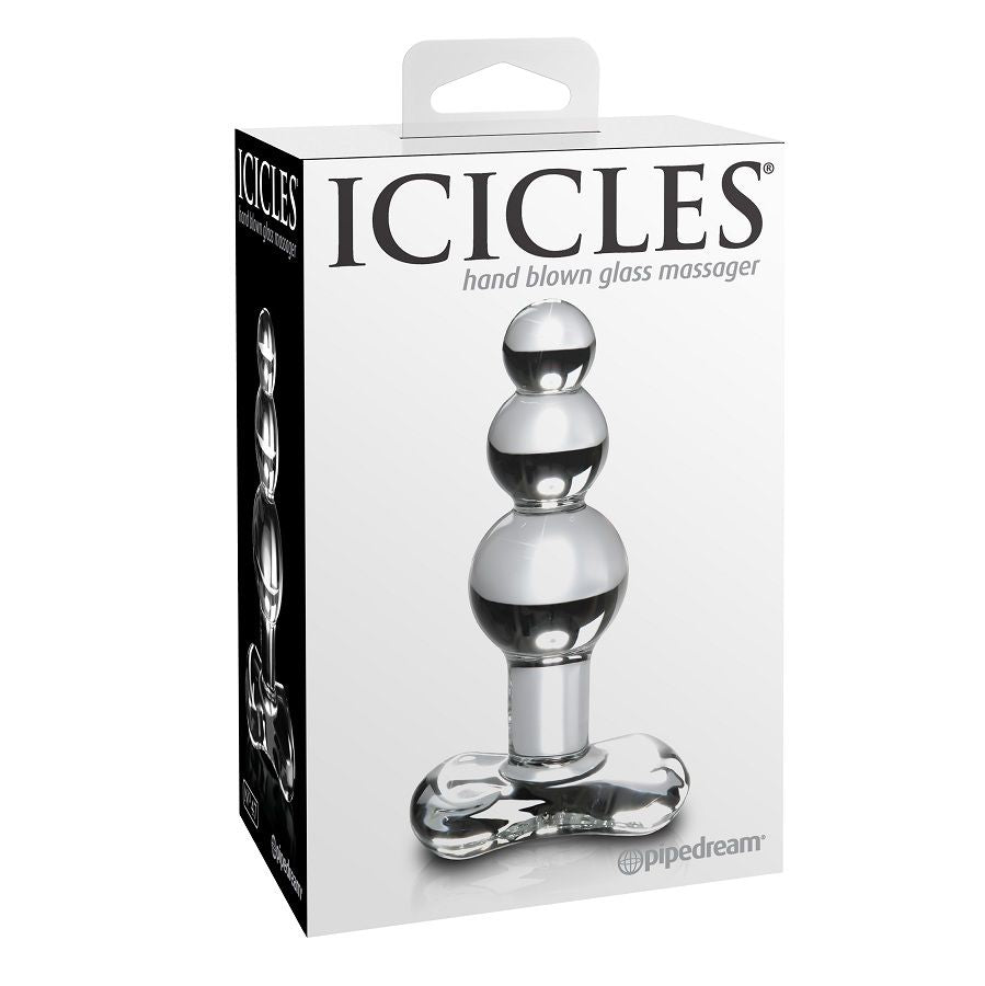 Plug Anal Verre Courbé Point P Ampoules N°47 - Icicles