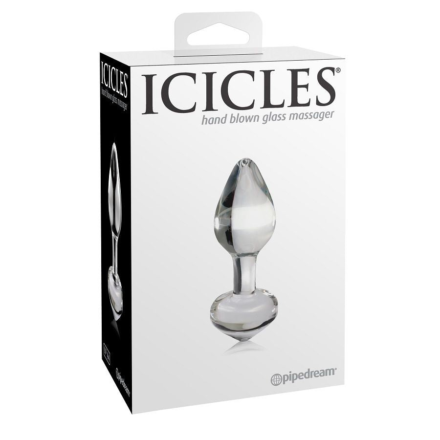 Plug Anal Verre Transparent N.44 Pointe Effilée Point P - Icicles