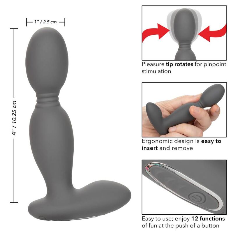 Plug Anal Vibrant Eclipse Rotator Pointe Rotative 12 Modes Rechargeable - CalExotics
