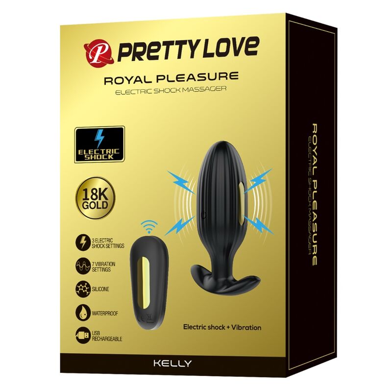 Plug Anal Vibrant Électrostimulation Kelly 7 Modes Rechargeable - Pretty Love