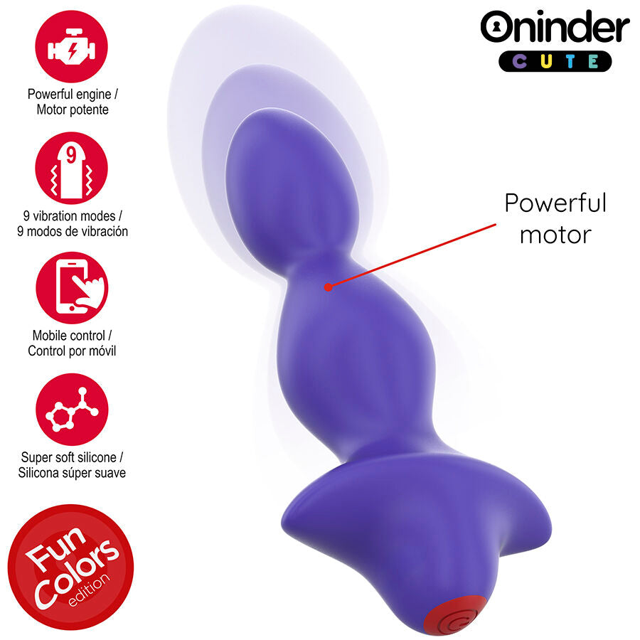 Plug Anal Vibrant Love Butt 9 Modes Connecté Application - Oninder