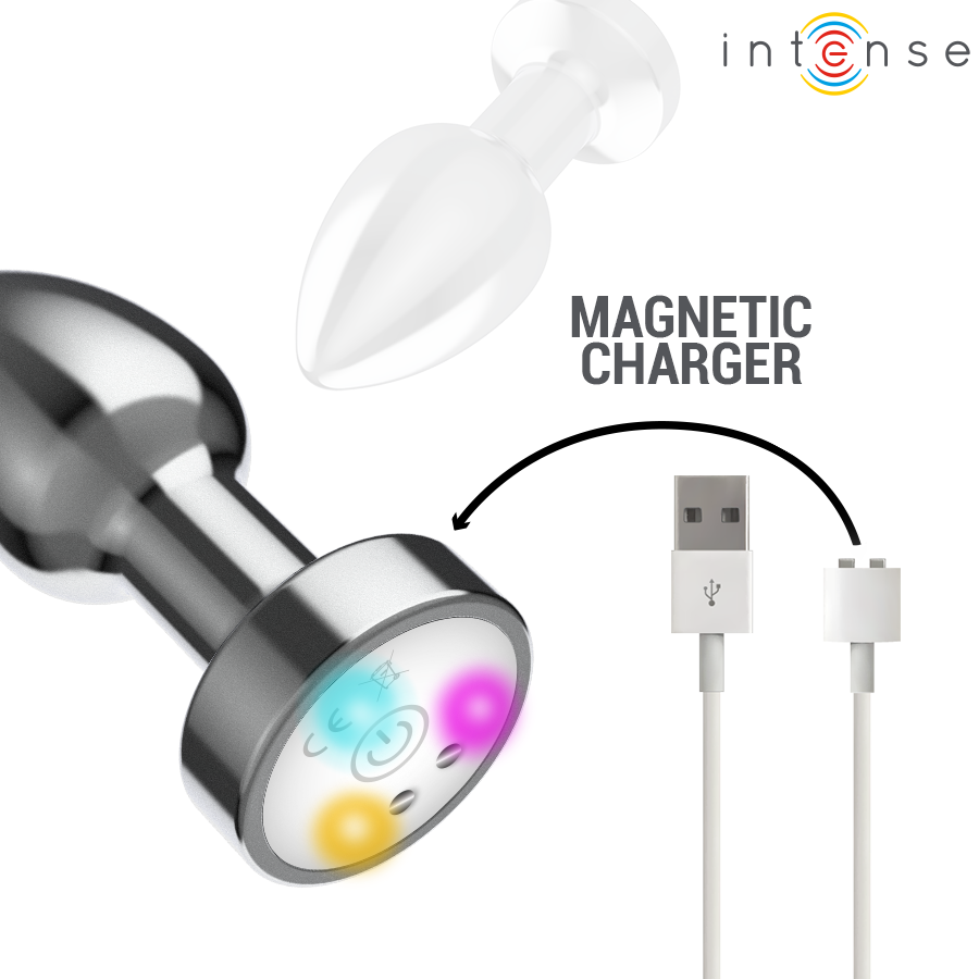 Plug Anal Vibrant Métal LED Télécommande - Chauffant - Intense
