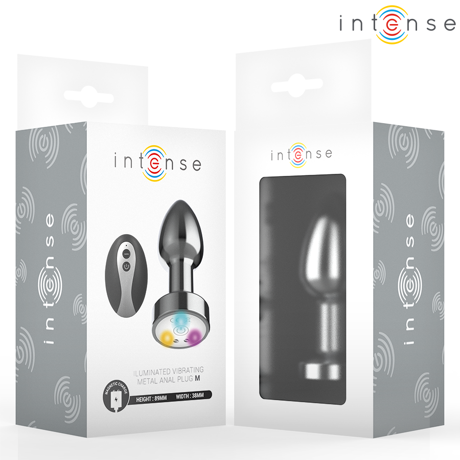 Plug Anal Vibrant Métal LED Télécommande - Chauffant - Intense