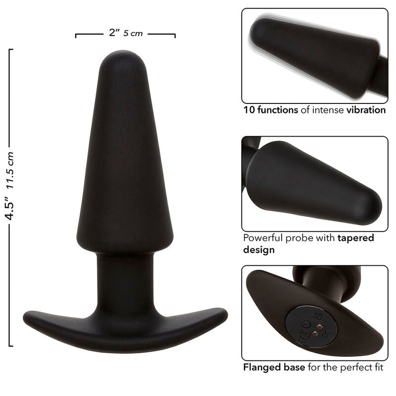 Plug Anal Vibrant Rock Bottom Conique 10 Modes Rechargeable - CalExotics