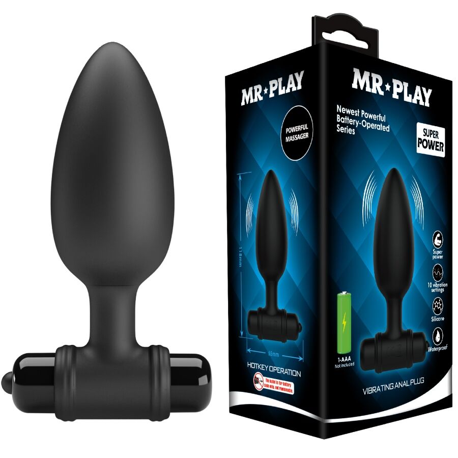 Plug Anal Vibrant Super Power 10 Modes Rechargeable USB - Mr Play