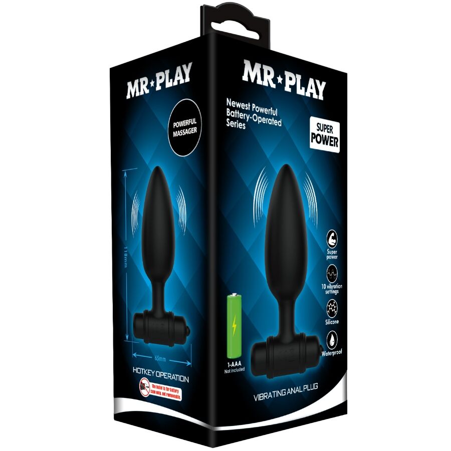 Plug Anal Vibrant Super Power 10 Modes Rechargeable USB - Mr Play