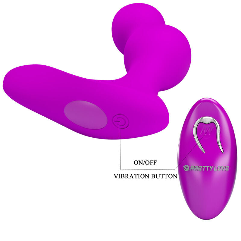 Plug Anal Vibrant Terrance Télécommande 2 Moteurs 12 Modes - Pretty Love