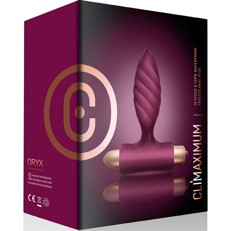 Plug Anal Vibrant Torsadé Oryx Spirale 10 Vitesses IPX7 - Climaximum