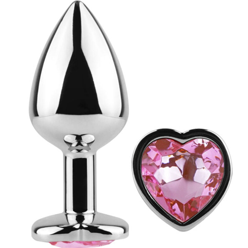Plug Bijou Anal Coeur Métal Poli Conique 7 cm - Secretplay