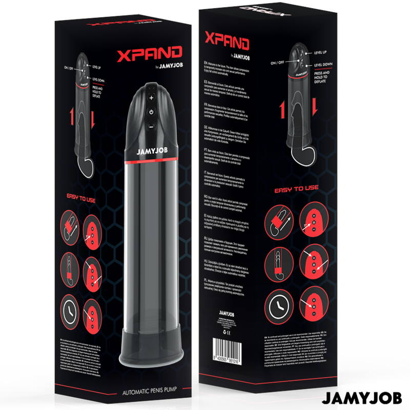 Pompe à Pénis Automatique Xpand 3 Niveaux d'Aspiration - Jamyjob