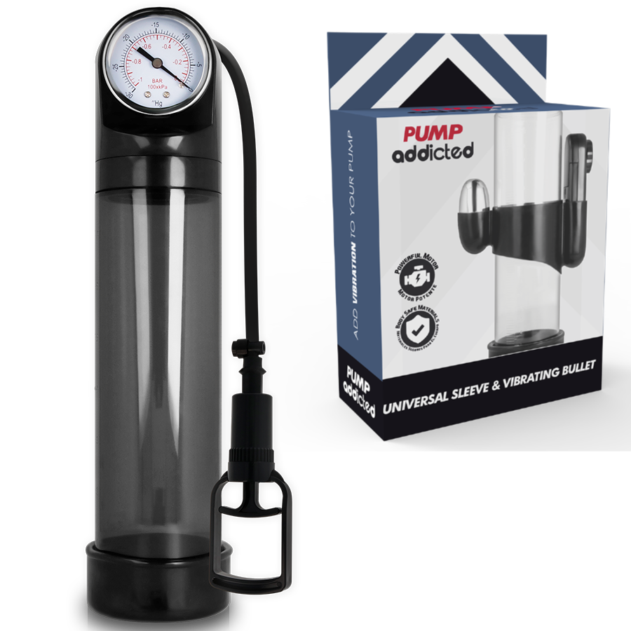 Pompe à Pénis Vibrante RX9 Transparente Gâchette Rapide 2 Coloris - Pump Addicted