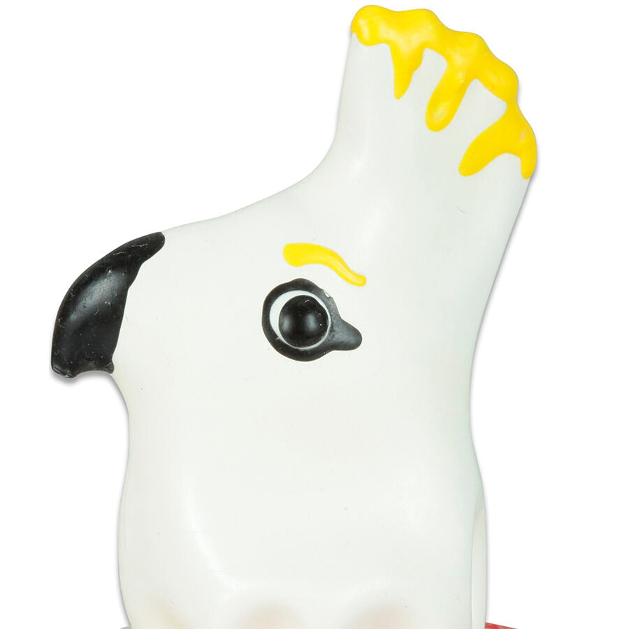 Préservatif Fantaisie Peint à la Main Perroquet Blanc Latex - Condomerie