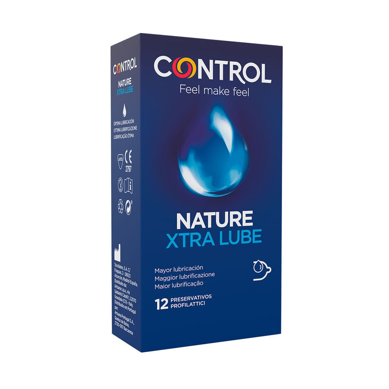 Préservatifs Adapta Nature Extralube Lubrification Renforcée Boîte de 12 - Control