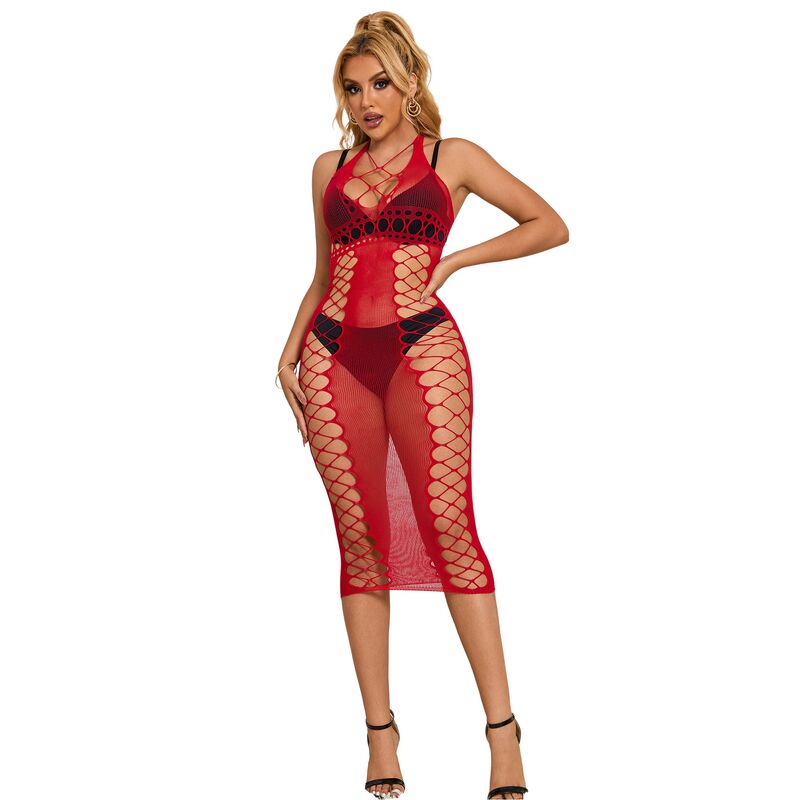 Robe Longue Résille Transparente Nylon Extensible Taille Unique - Subblime