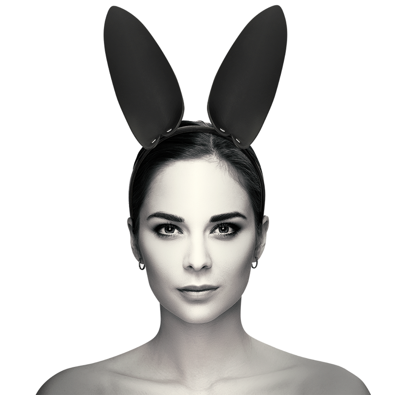Serre-Tête Oreilles de Lapin Cuir Vegan Accessoire Lingerie - Coquette