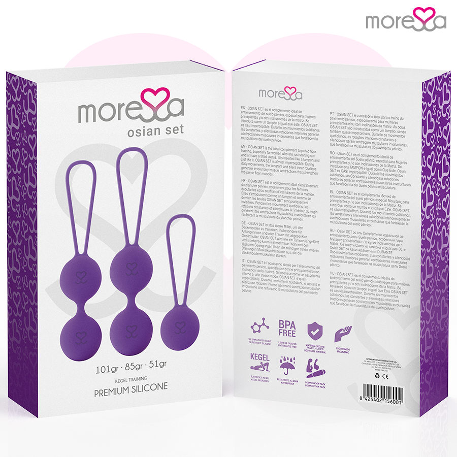 Set de boules de Geisha Osian 3 Tailles Silicone Premium - Moressa