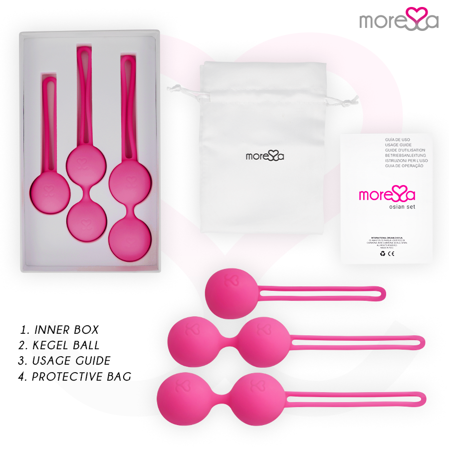 Set de boules de Geisha Osian 3 Tailles Silicone Premium - Moressa