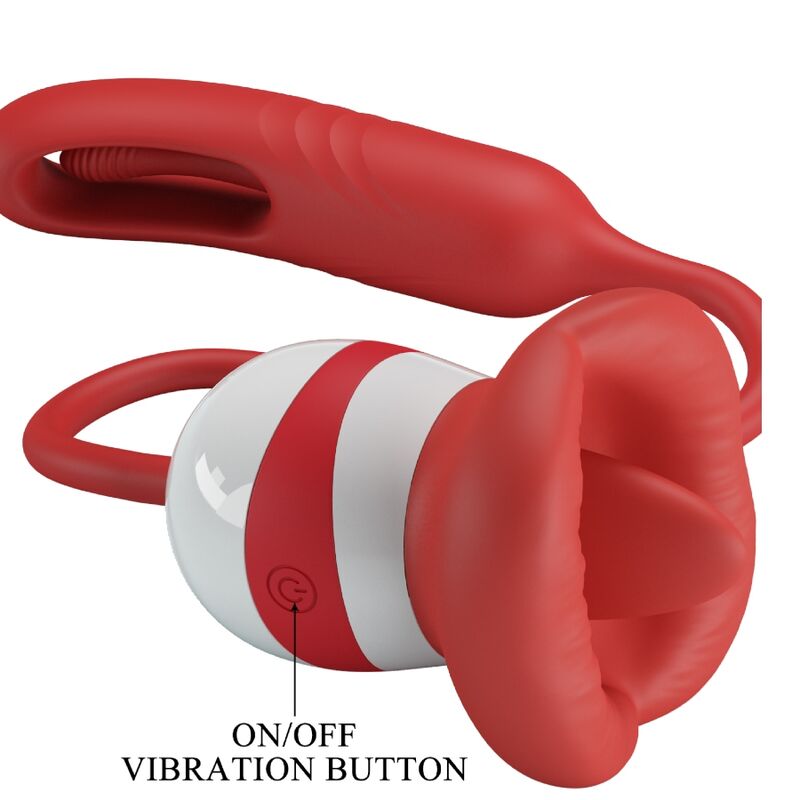 Stimulateur Clitoridien Alyss Bouche et Langue 5 Modes Rechargeable - Romance