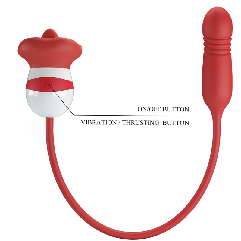 Stimulateur Clitoridien Ashlynn Langue Léchante Bouche 5 Modes - Pretty Love