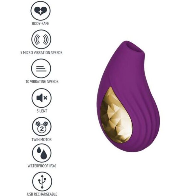 Stimulateur Clitoridien Divine Love Double Fonction Air Pulsé - Xocoon