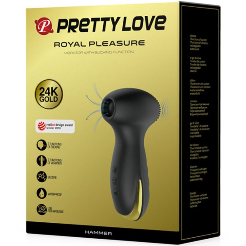 Stimulateur Clitoridien Hammer Vibration et Aspiration 7+7 Modes - Pretty Love