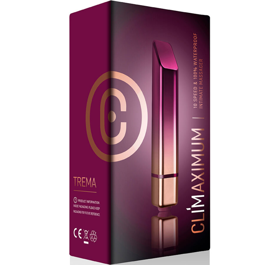 Stimulateur Clitoridien Trema Bullet Rouge à Lèvres 10 Vitesses IPX7 - Climaximum