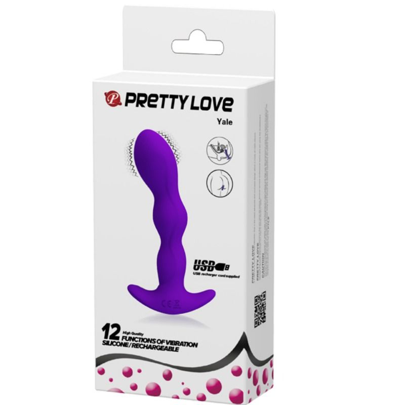 Stimulateur Prostate Vibrant 12 Modes Rechargeable Texturé Lilas - Pretty Love