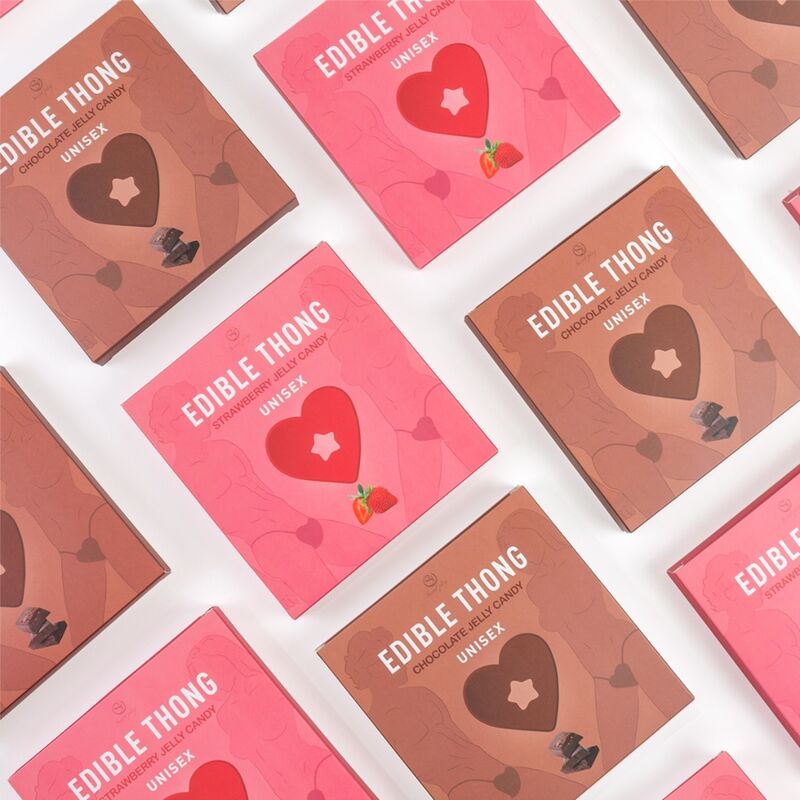 String Comestible Gummy Saveur Fraise ou Chocolat - Secret Play