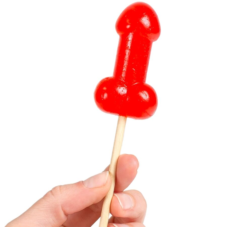 Sucette Pénis Cerise Effet Chaleur Épicé 100% Comestible - Secretplay