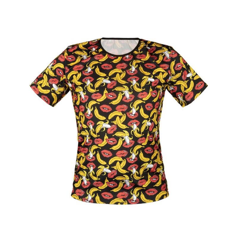 T-Shirt Homme Banana Imprimé Bananes Lycra Coupe Ajustée - Anais Men