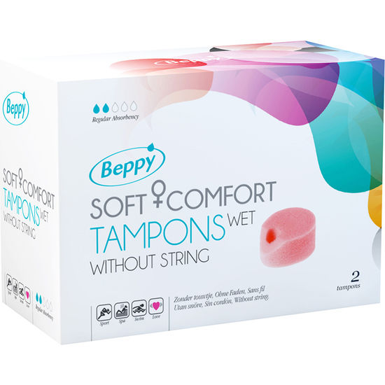 Tampons Beppy Soft Comfort Humides - Sans Fil Gel Lavande