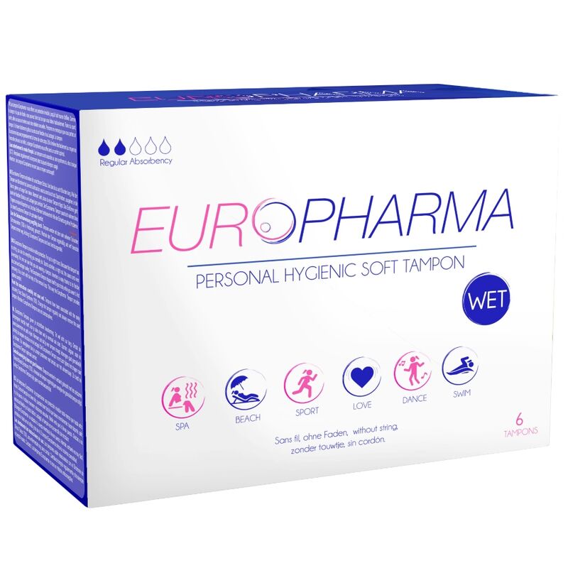 Tampons Hygiéniques Sans Cordon Gel Confort Boîte de 6 - Europharma
