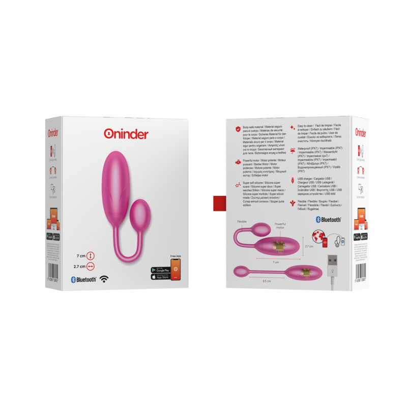 Œuf Vibrant Connecté Denver Application Gratuite 7 cm - Oninder