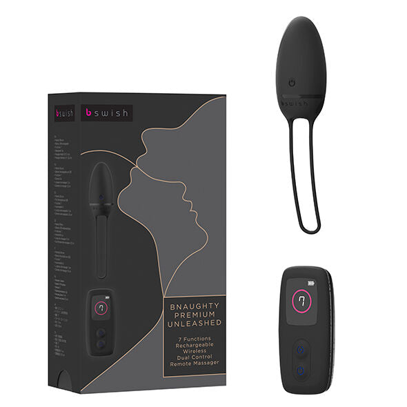 Œuf Vibrant Télécommandé bNaughty Premium Unleashed 7 Modes - B Swish